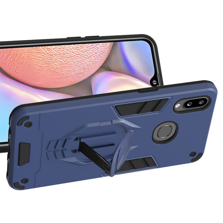 For Samsung Galaxy A10s 2 in 1 Armor Knight Series PC + TPU Protective Case with Invisible Holder