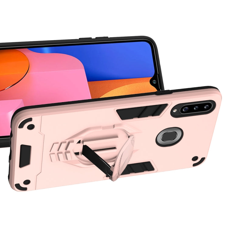 For Samsung Galaxy A20s 2 in 1 Armor Knight Series PC + TPU Protective Case with Invisible Holder