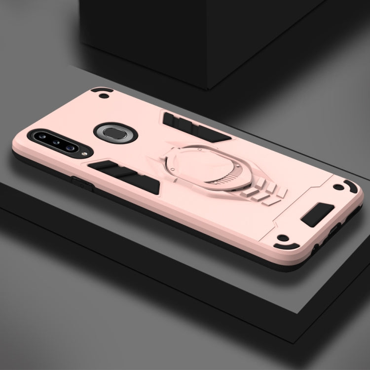 For Samsung Galaxy A20s 2 in 1 Armor Knight Series PC + TPU Protective Case with Invisible Holder