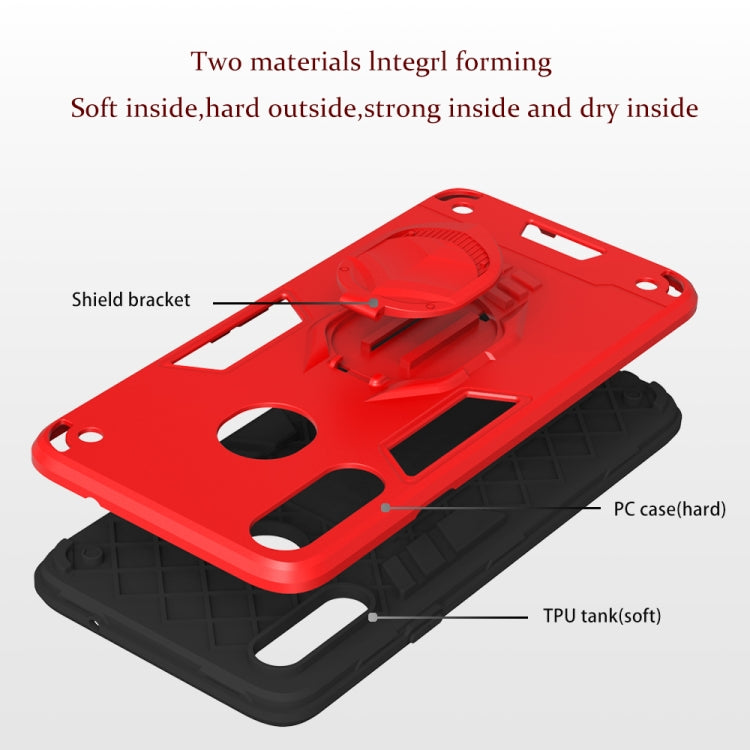 For Samsung Galaxy A20s 2 in 1 Armor Knight Series PC + TPU Protective Case with Invisible Holder