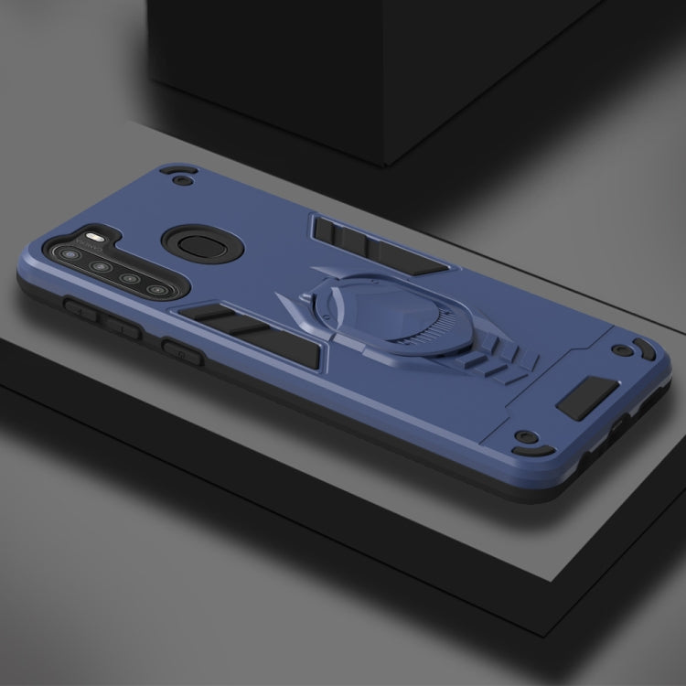 For Samsung Galaxy A21 2 in 1 Armor Knight Series PC + TPU Protective Case with Invisible Holder