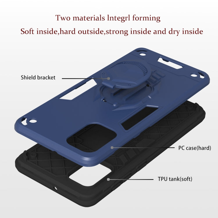 For Samsung Galaxy A31 2 in 1 Armor Knight Series PC + TPU Protective Case with Invisible Holder