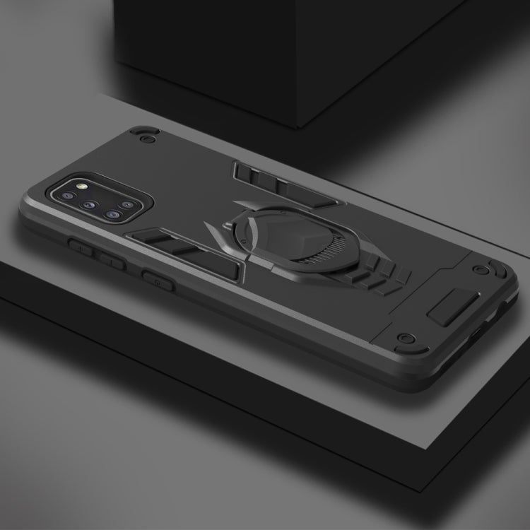 For Samsung Galaxy A31 2 in 1 Armor Knight Series PC + TPU Protective Case with Invisible Holder