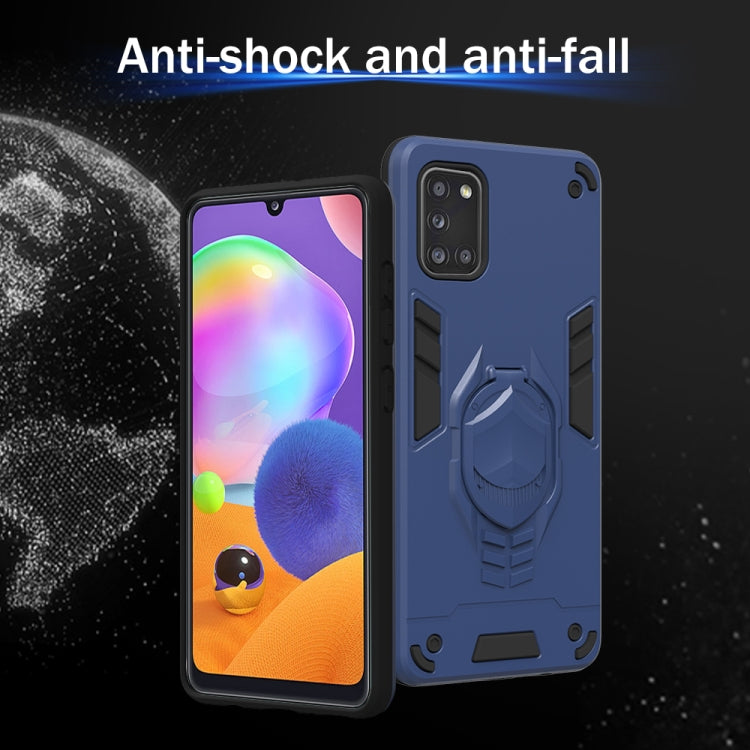 For Samsung Galaxy A31 2 in 1 Armor Knight Series PC + TPU Protective Case with Invisible Holder