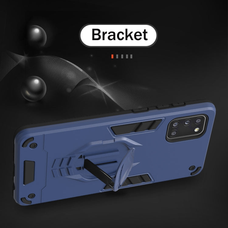 For Samsung Galaxy A31 2 in 1 Armor Knight Series PC + TPU Protective Case with Invisible Holder