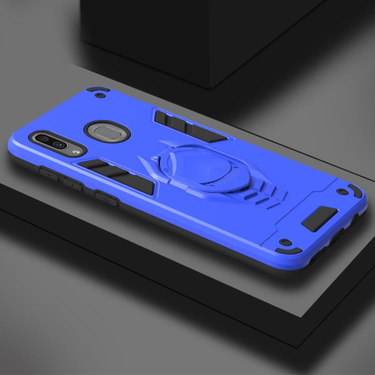 For Samsung Galaxy A30 2 in 1 Armor Knight Series PC + TPU Protective Case with Invisible Holder