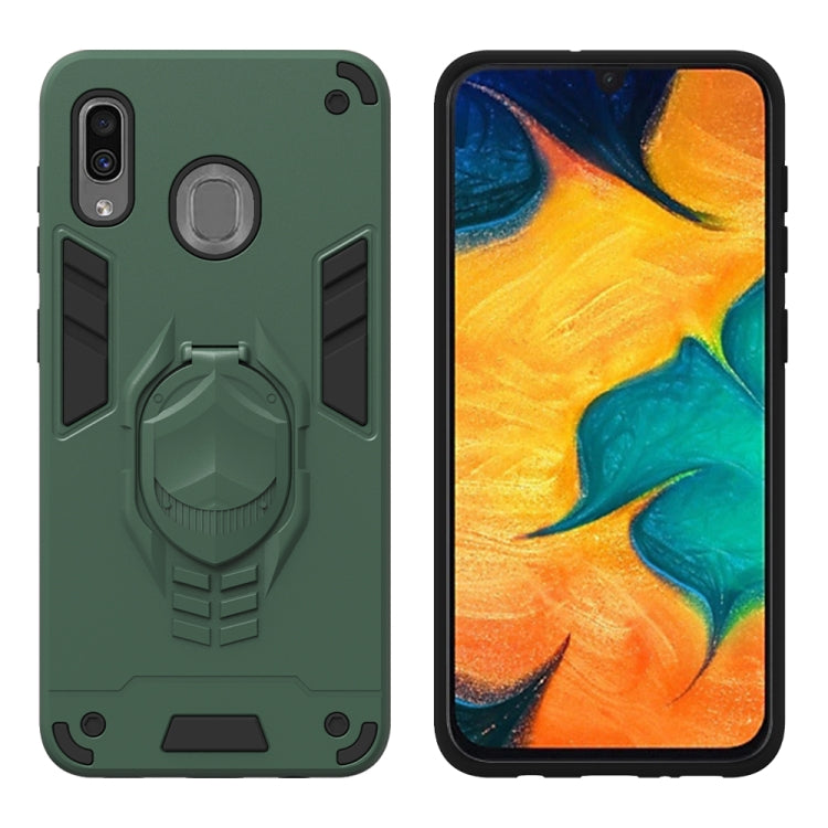 For Samsung Galaxy A30 2 in 1 Armor Knight Series PC + TPU Protective Case with Invisible Holder