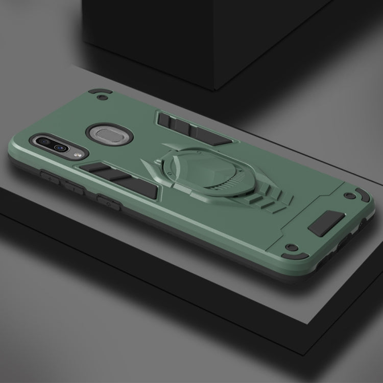 For Samsung Galaxy A30 2 in 1 Armor Knight Series PC + TPU Protective Case with Invisible Holder