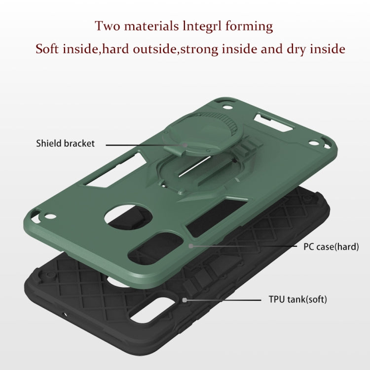 For Samsung Galaxy A30 2 in 1 Armor Knight Series PC + TPU Protective Case with Invisible Holder