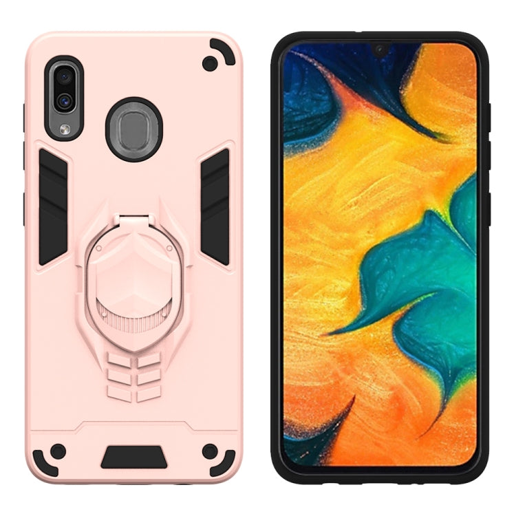 For Samsung Galaxy A30 2 in 1 Armor Knight Series PC + TPU Protective Case with Invisible Holder