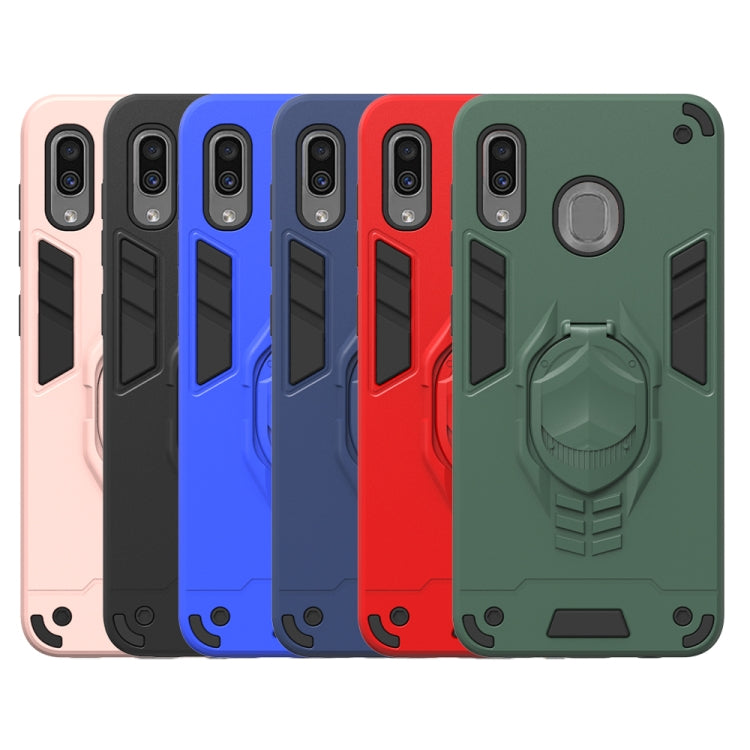 For Samsung Galaxy A30 2 in 1 Armor Knight Series PC + TPU Protective Case with Invisible Holder