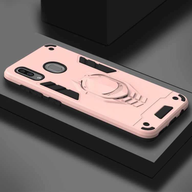 For Samsung Galaxy A30 2 in 1 Armor Knight Series PC + TPU Protective Case with Invisible Holder