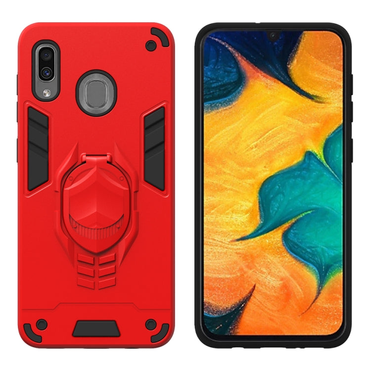 For Samsung Galaxy A30 2 in 1 Armor Knight Series PC + TPU Protective Case with Invisible Holder