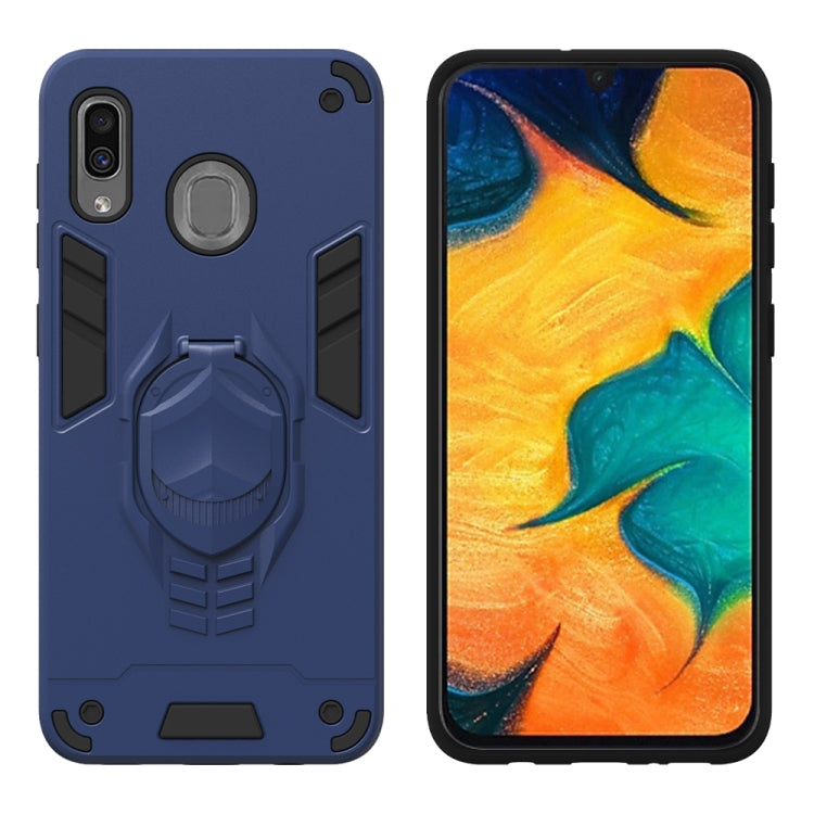For Samsung Galaxy A30 2 in 1 Armor Knight Series PC + TPU Protective Case with Invisible Holder