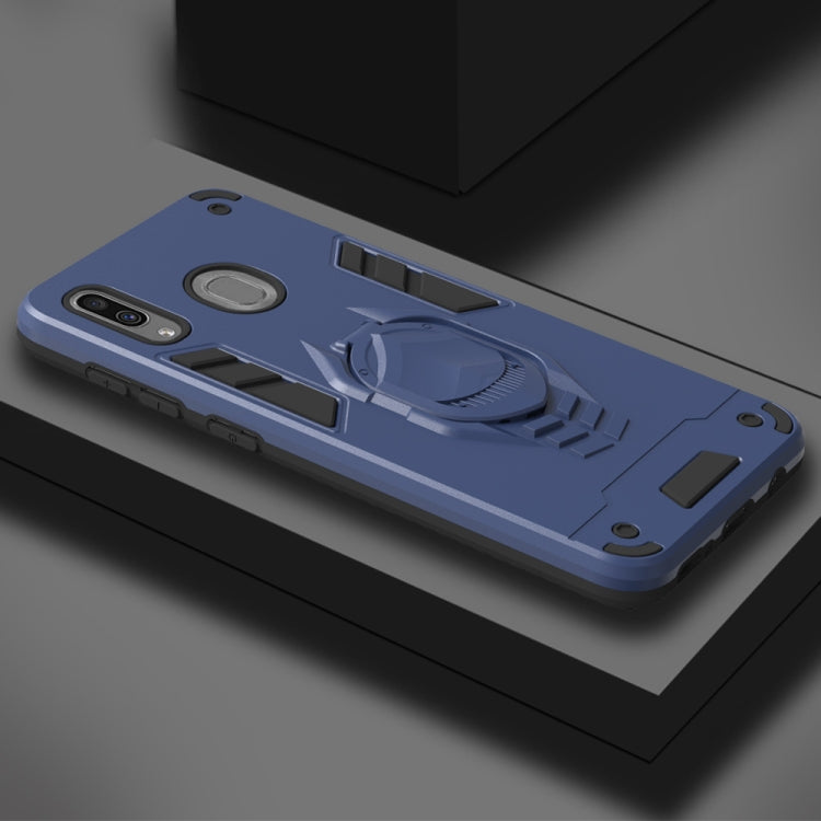 For Samsung Galaxy A30 2 in 1 Armor Knight Series PC + TPU Protective Case with Invisible Holder