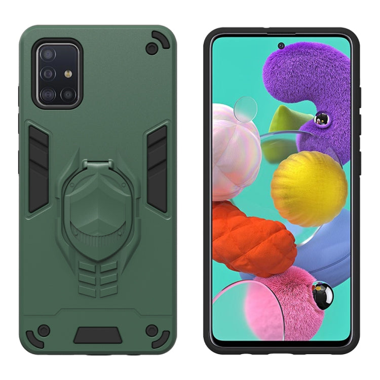 For Samsung Galaxy A50 2 in 1 Armor Knight Series PC + TPU Protective Case with Invisible Holder