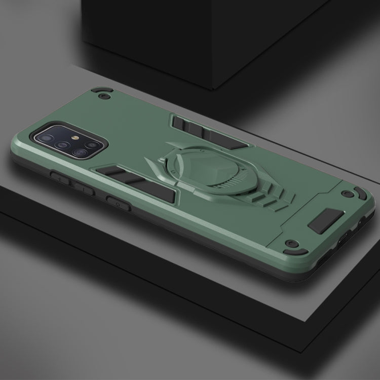 For Samsung Galaxy A50 2 in 1 Armor Knight Series PC + TPU Protective Case with Invisible Holder