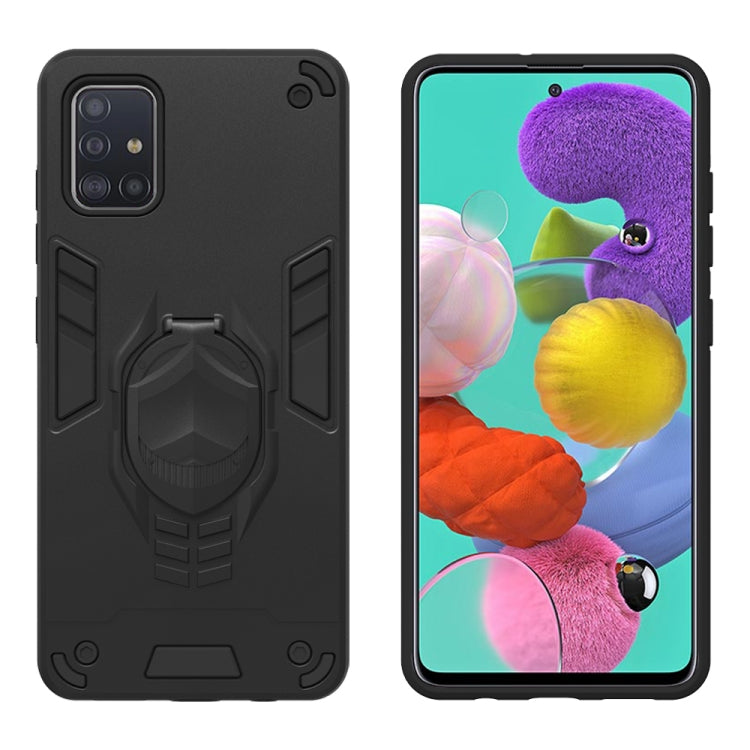 For Samsung Galaxy A50 2 in 1 Armor Knight Series PC + TPU Protective Case with Invisible Holder