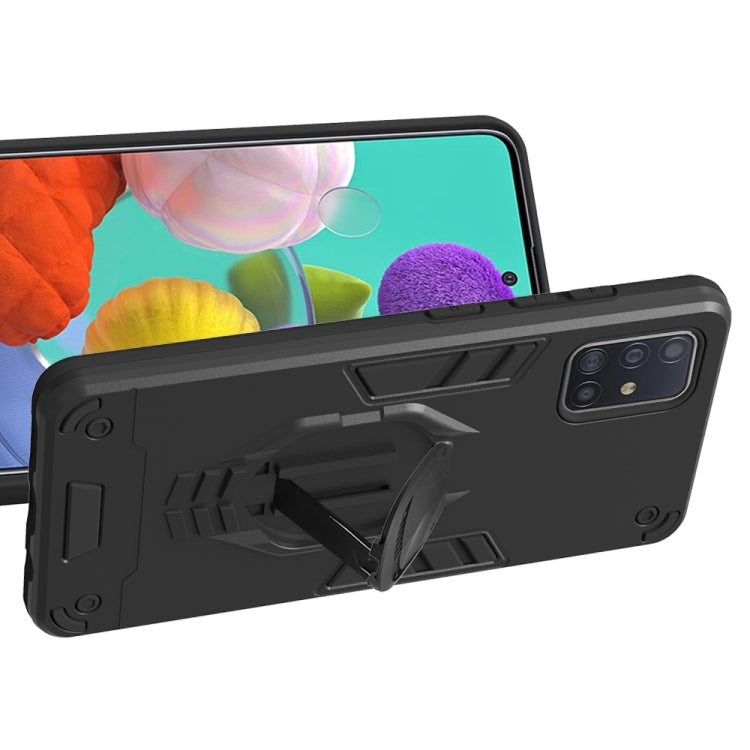 For Samsung Galaxy A50 2 in 1 Armor Knight Series PC + TPU Protective Case with Invisible Holder