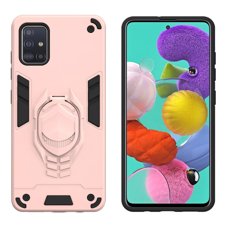 For Samsung Galaxy A50 2 in 1 Armor Knight Series PC + TPU Protective Case with Invisible Holder