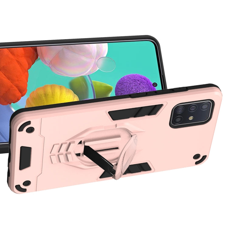 For Samsung Galaxy A50 2 in 1 Armor Knight Series PC + TPU Protective Case with Invisible Holder
