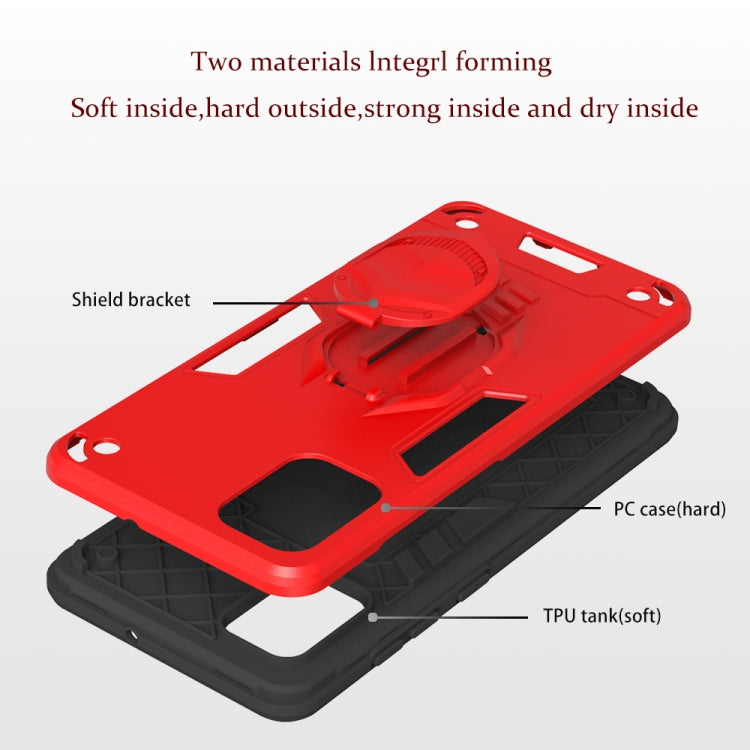 For Samsung Galaxy A50 2 in 1 Armor Knight Series PC + TPU Protective Case with Invisible Holder