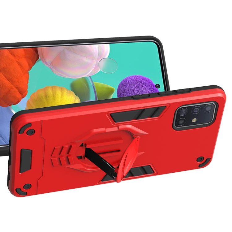 For Samsung Galaxy A50 2 in 1 Armor Knight Series PC + TPU Protective Case with Invisible Holder