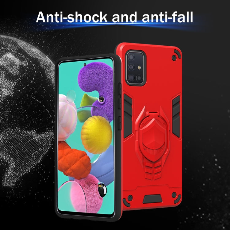 For Samsung Galaxy A50 2 in 1 Armor Knight Series PC + TPU Protective Case with Invisible Holder