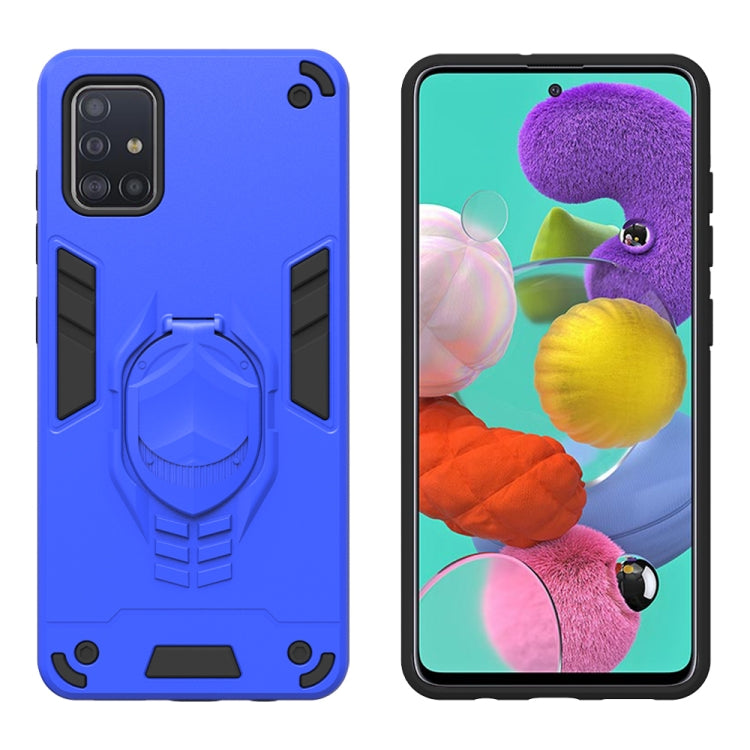 For Samsung Galaxy A51 2 in 1 Armor Knight Series PC + TPU Protective Case with Invisible Holder