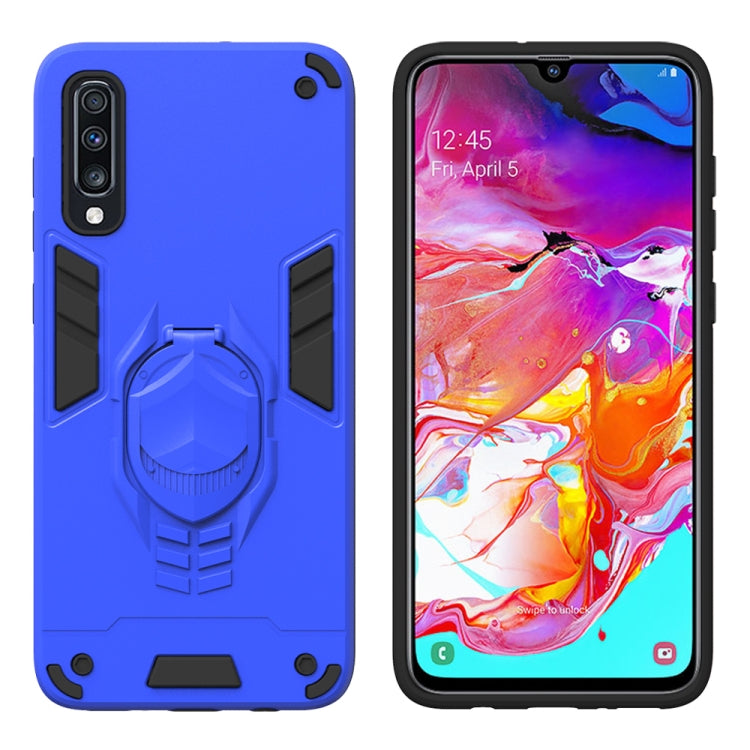 For Samsung Galaxy A70 2 in 1 Armor Knight Series PC + TPU Protective Case with Invisible Holder
