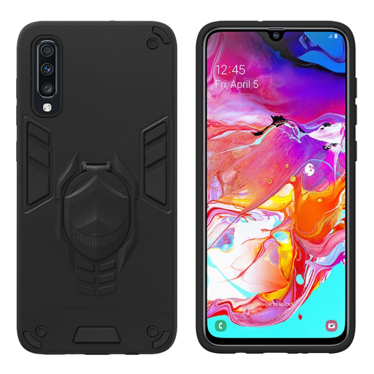 For Samsung Galaxy A70 2 in 1 Armor Knight Series PC + TPU Protective Case with Invisible Holder