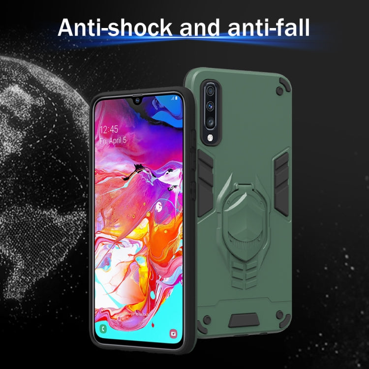 For Samsung Galaxy A70 2 in 1 Armor Knight Series PC + TPU Protective Case with Invisible Holder