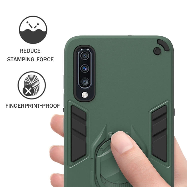 For Samsung Galaxy A70 2 in 1 Armor Knight Series PC + TPU Protective Case with Invisible Holder