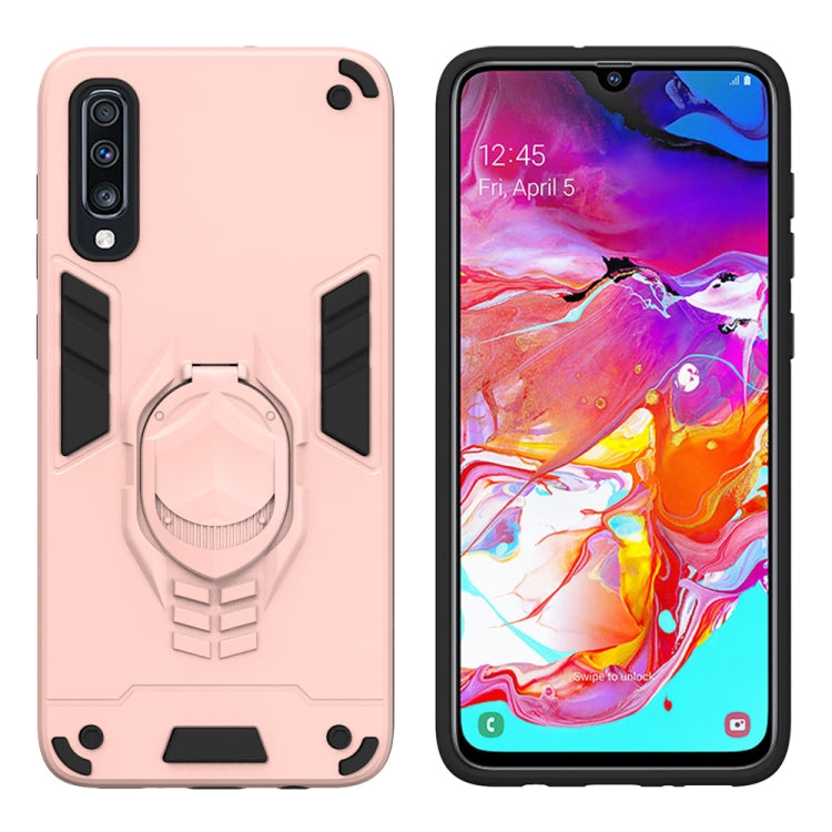 For Samsung Galaxy A70 2 in 1 Armor Knight Series PC + TPU Protective Case with Invisible Holder