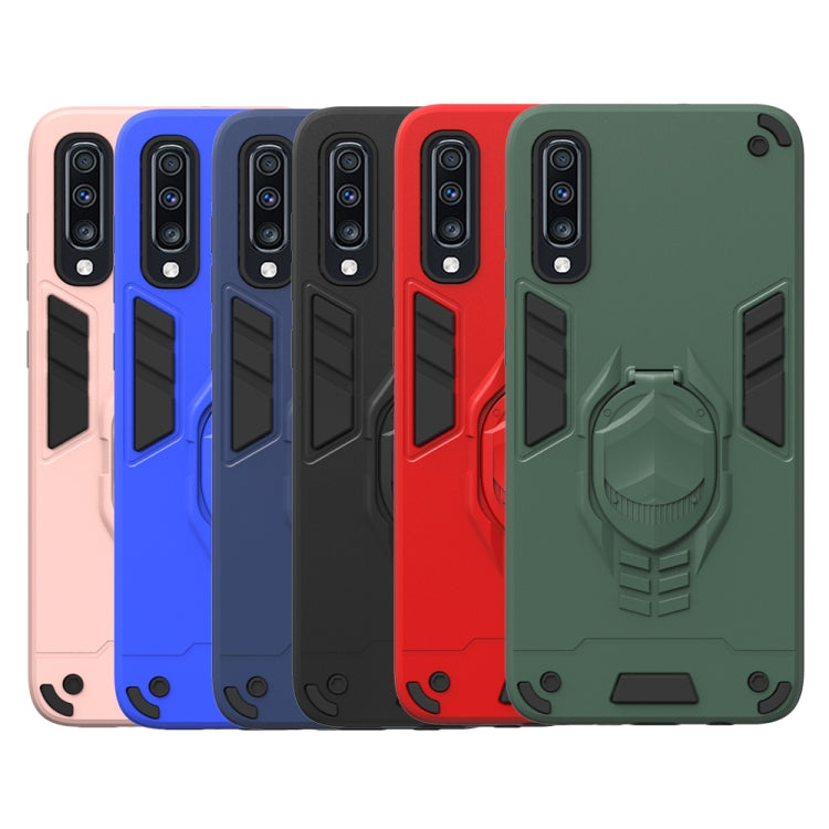 For Samsung Galaxy A70 2 in 1 Armor Knight Series PC + TPU Protective Case with Invisible Holder