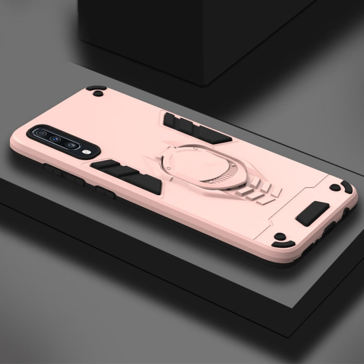 For Samsung Galaxy A70 2 in 1 Armor Knight Series PC + TPU Protective Case with Invisible Holder