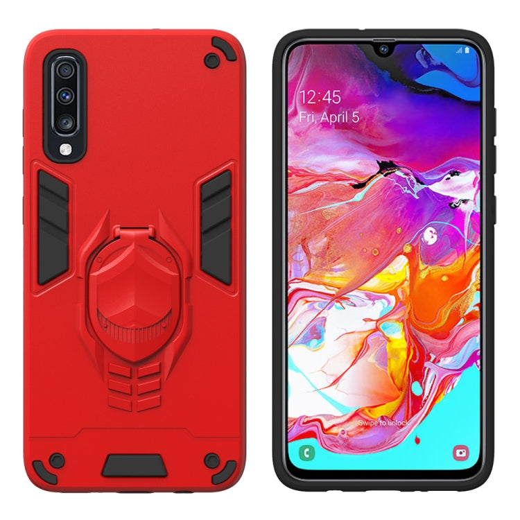 For Samsung Galaxy A70 2 in 1 Armor Knight Series PC + TPU Protective Case with Invisible Holder