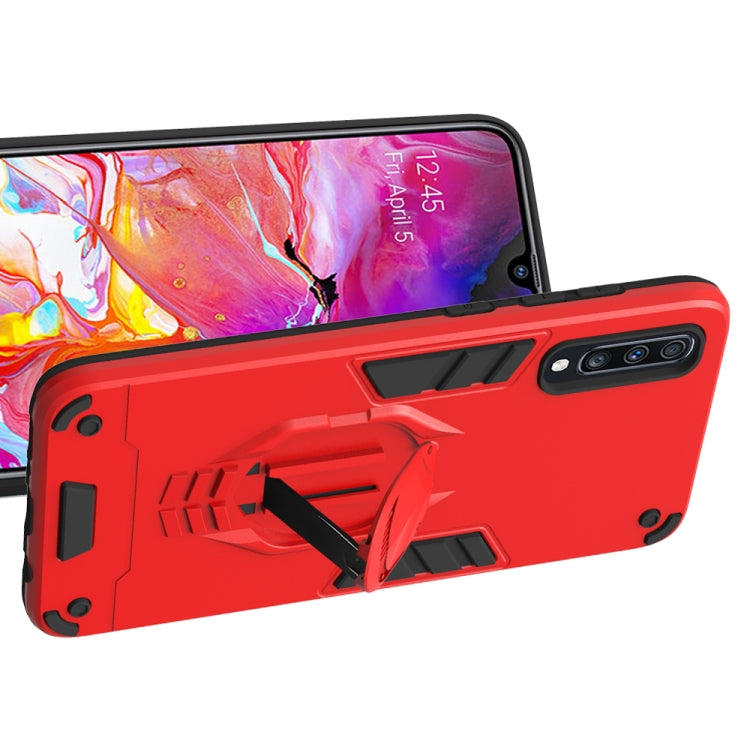 For Samsung Galaxy A70 2 in 1 Armor Knight Series PC + TPU Protective Case with Invisible Holder