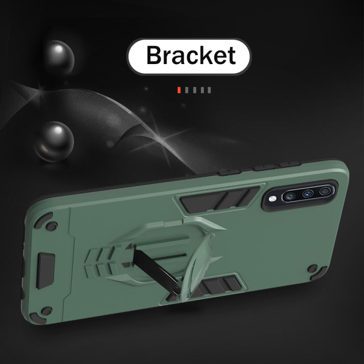 For Samsung Galaxy A70 2 in 1 Armor Knight Series PC + TPU Protective Case with Invisible Holder