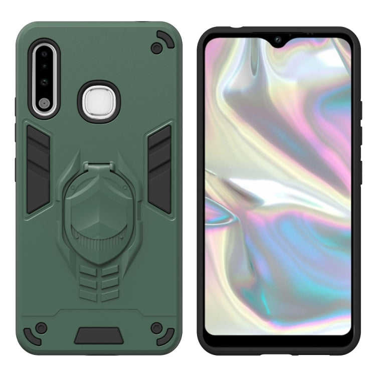 For Samsung Galaxy A70e 2 in 1 Armor Knight Series PC + TPU Protective Case with Invisible Holder