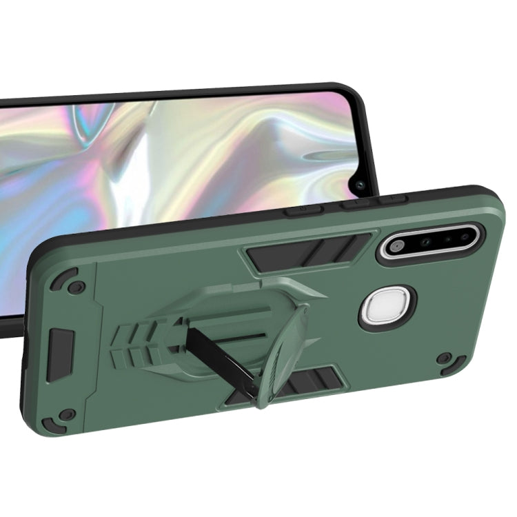 For Samsung Galaxy A70e 2 in 1 Armor Knight Series PC + TPU Protective Case with Invisible Holder