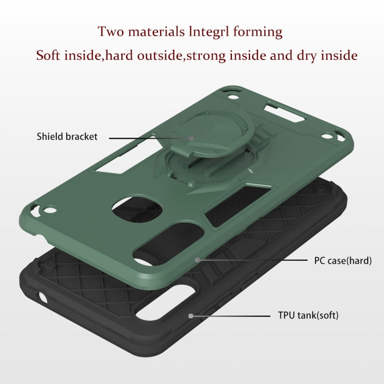 For Samsung Galaxy A70e 2 in 1 Armor Knight Series PC + TPU Protective Case with Invisible Holder