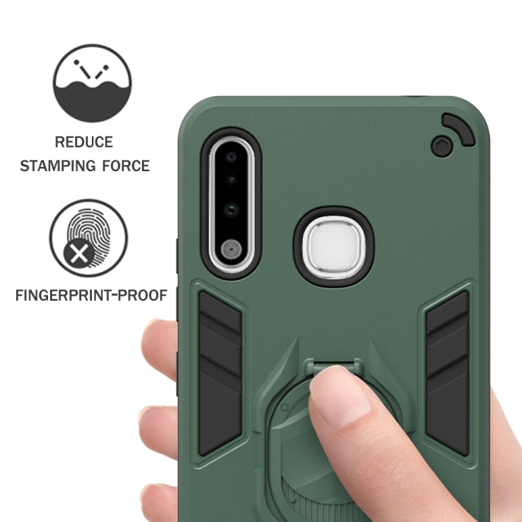 For Samsung Galaxy A70e 2 in 1 Armor Knight Series PC + TPU Protective Case with Invisible Holder