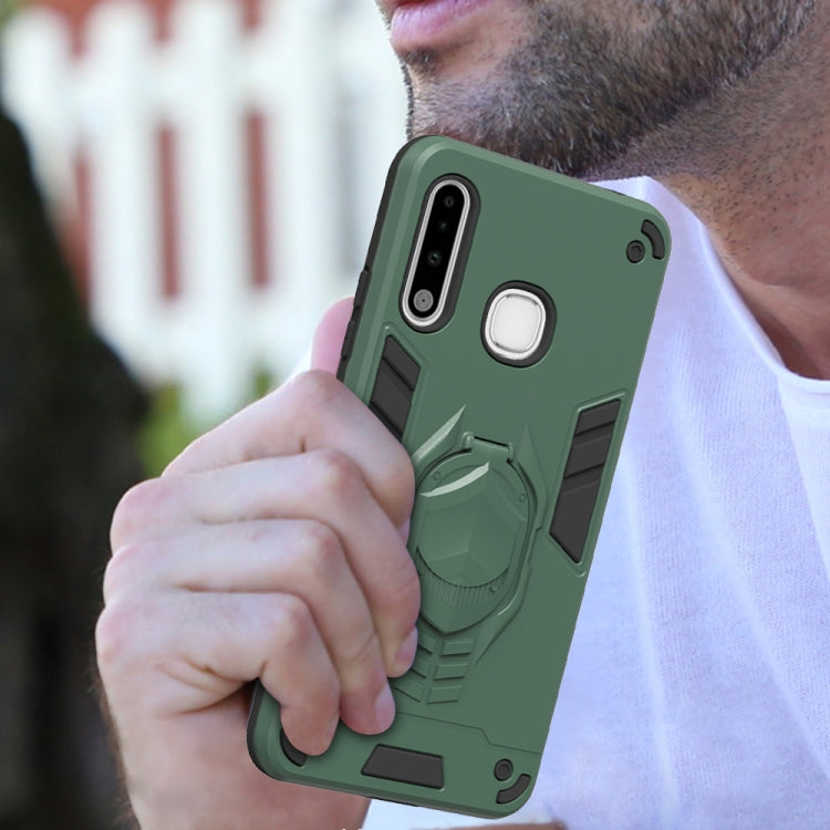 For Samsung Galaxy A70e 2 in 1 Armor Knight Series PC + TPU Protective Case with Invisible Holder