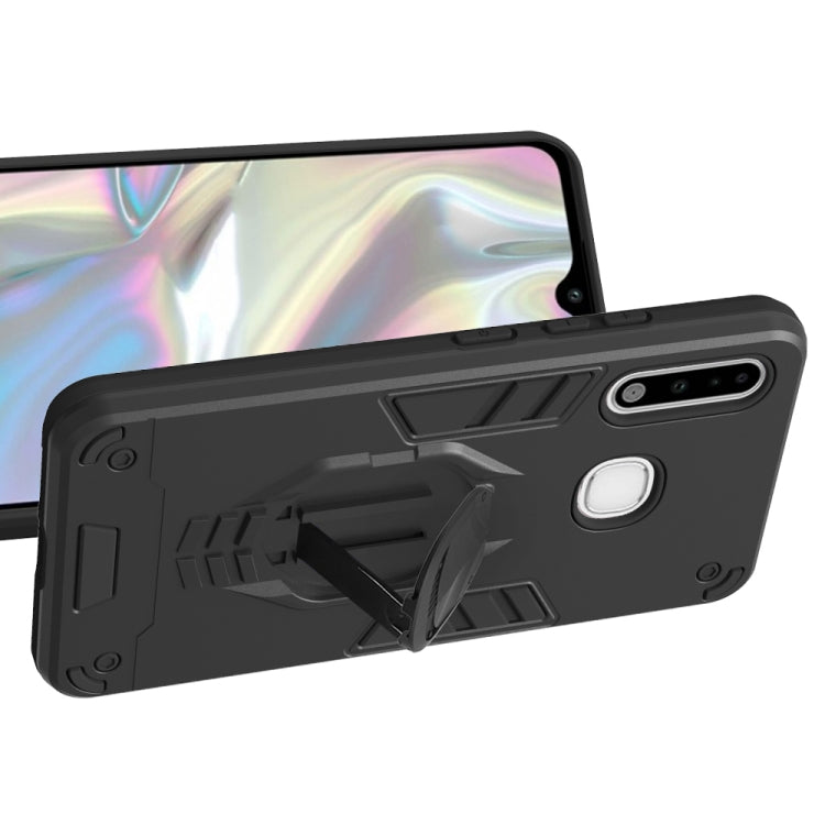For Samsung Galaxy A70e 2 in 1 Armor Knight Series PC + TPU Protective Case with Invisible Holder