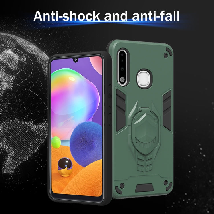For Samsung Galaxy A70e 2 in 1 Armor Knight Series PC + TPU Protective Case with Invisible Holder