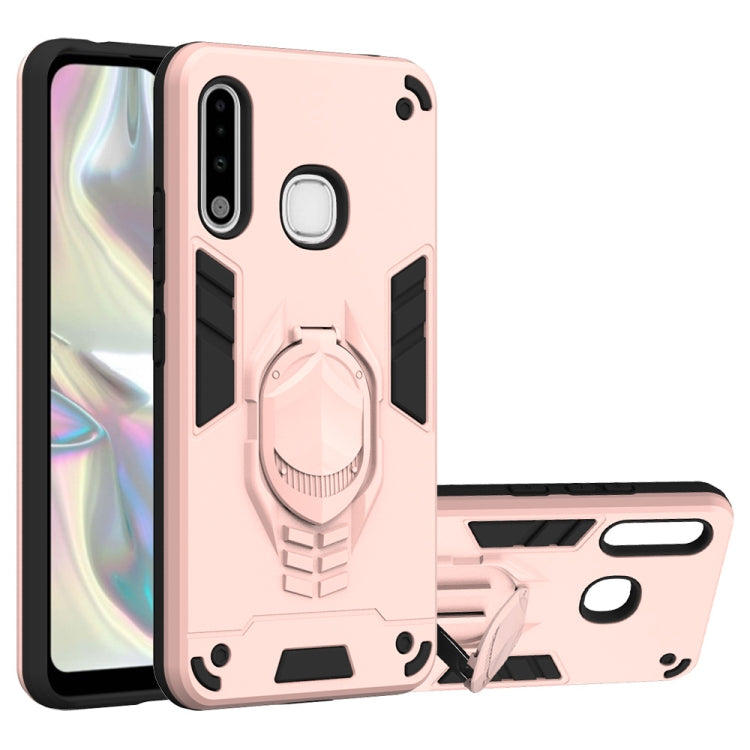 For Samsung Galaxy A70e 2 in 1 Armor Knight Series PC + TPU Protective Case with Invisible Holder