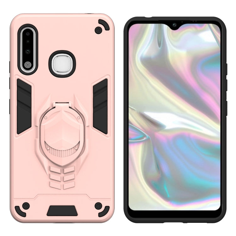 For Samsung Galaxy A70e 2 in 1 Armor Knight Series PC + TPU Protective Case with Invisible Holder