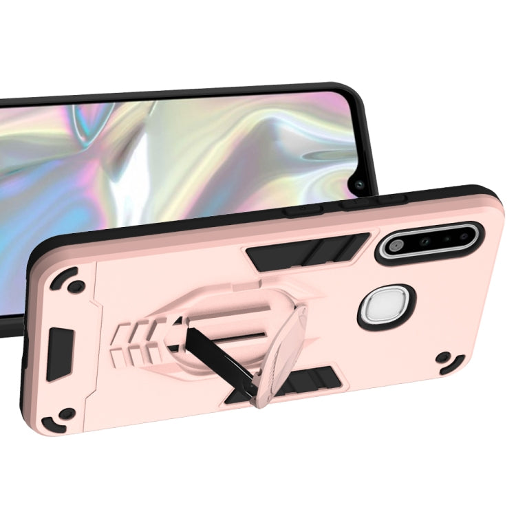 For Samsung Galaxy A70e 2 in 1 Armor Knight Series PC + TPU Protective Case with Invisible Holder