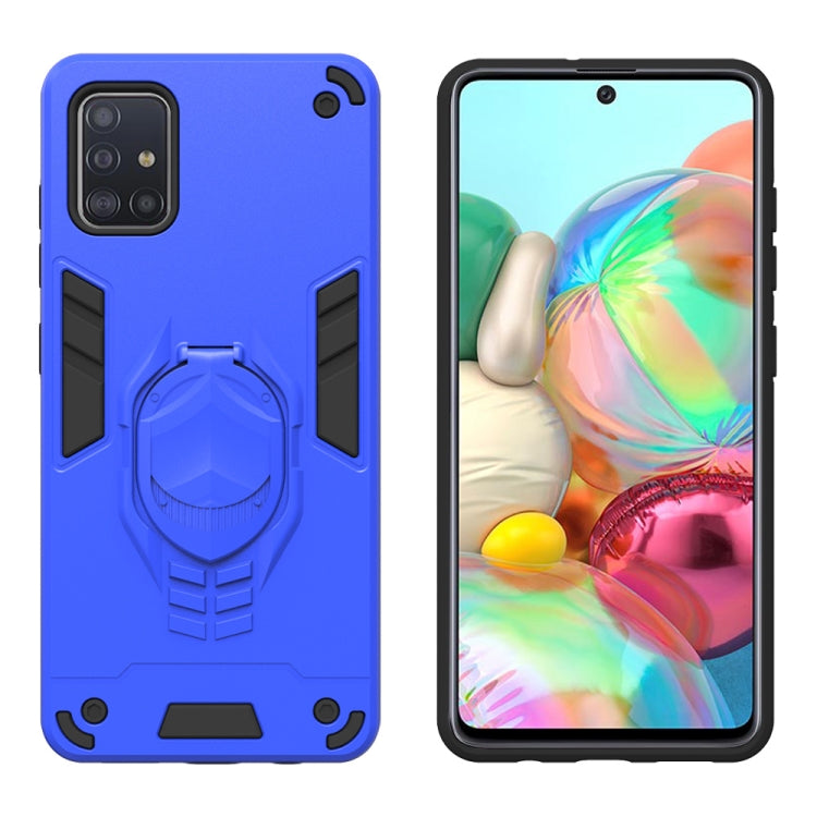 For Samsung Galaxy A71 2 in 1 Armor Knight Series PC + TPU Protective Case with Invisible Holder